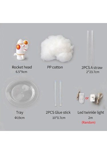 Uçan Astronot Tasarımlı Gece Lambası Renkli