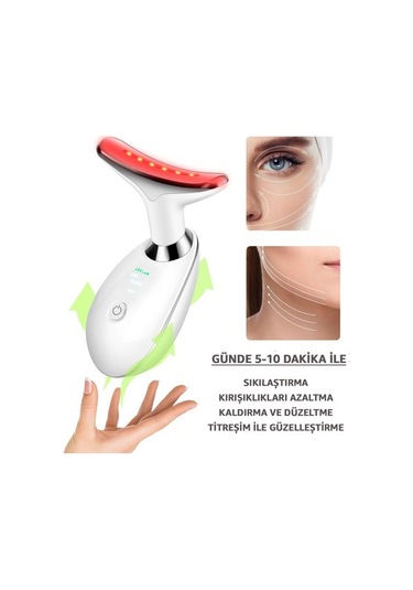 Yüz Ve Boyun Masaj Aleti Ems Cihazı Güzellik Cihazı 3 Programlı Yüz Masaj Aleti Sıkılaştırıcı Masaj Aleti Kırşıklık Giderici Masaj Aleti Isıtmalı Masaj Titreşimli Masaj Aleti Mg102q Çok Renkli