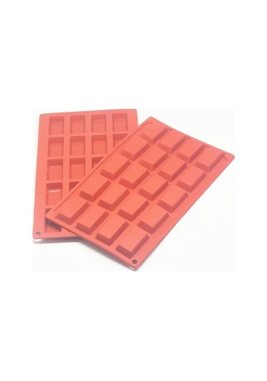 Fastbuy Silikon Finansör Kırmızı Fransız Tatlı Kek Kalıbı 20'li Kavite Ev Pastası Fırın Aparatı Mutfak Kek Yapım Malzemesi Kı KIrmızı