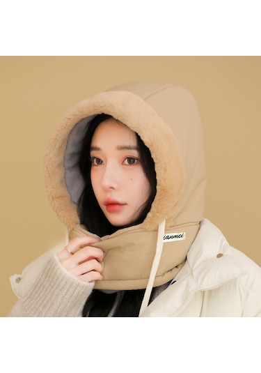 Kulak Korumalı Rüzgar Ve Kar Maskeli Boyun Atkısı Entegre Şapka Pembe