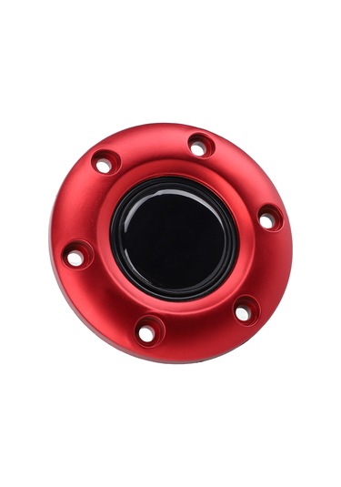 Lemestar 6 Delikli Universal Direksiyon Merkezi Kapağı - Abs Malzeme, Sinyal Tuşu Ve Montaj Aleti İle, Özel Araç İç Dizaynı İçin Uyumlu, Kırmızı Kırmızı