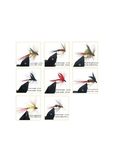 Yuntech01 40 Adet Su Geçirmez Abs Kutulu Orman Balıkçılığı Sünger Seti - Keskin Karbon Çelik İğneler, Farklı Balık İhtiyaçları İçin Uygun