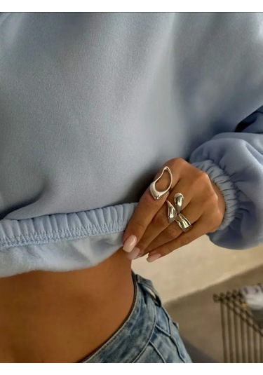 Grace Y2k Fermuarlı Kısa Süveter, İçi Şardonlu 275144462 Açık Mavi