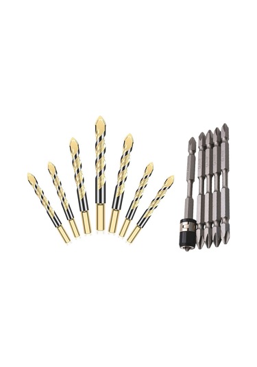 Ccgloball S2 Tornavida Ucu Seti 100mm Çapraz Güçlü Manyetik Sürücü Çelik Matkap Ucu Seti Çift Uçlu Hex Shank İle 7 Parça