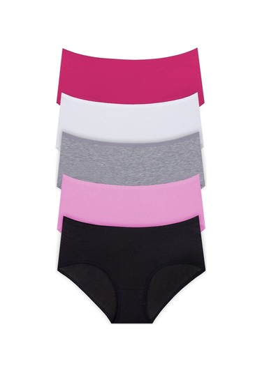 5Li Kadın Yüksek Bel Külot Elastan Pamuklu Ince Lastik Kaliteli