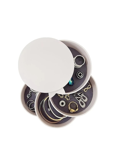 Bayev 2 Adet 4 Katlı Döner Takı Organizeri Takı Kutusu Organizer