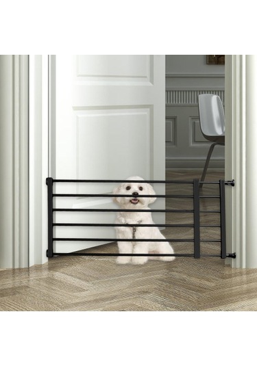 Homyl Geri Çekilebilir Köpek Kapısı Siyah-yükseklik-36cm-s