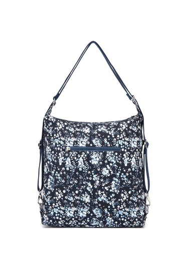 Hem Sırt Hem De Omuz Kadın Çantası Smart Bags 1205 Mavi Rose Mavi - Bej