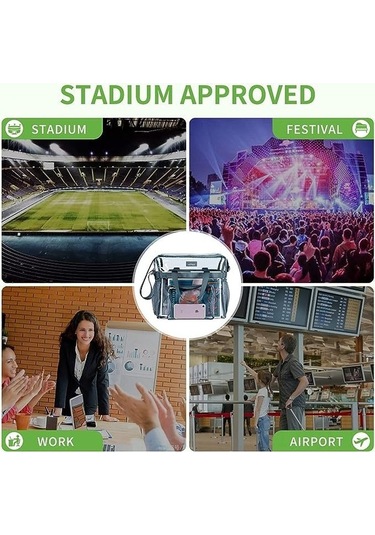 Didadodo Şeffaf Spor Çantası - Stadyum, Seyahat & Günlük Kullanım İçin Pratik 12x12x6 Cm Diğer