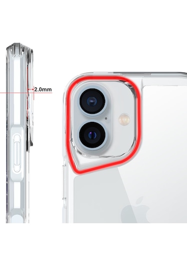 Apple Uyumlu iPhone 17 Kılıf Zore T-max Kapak Seffaf