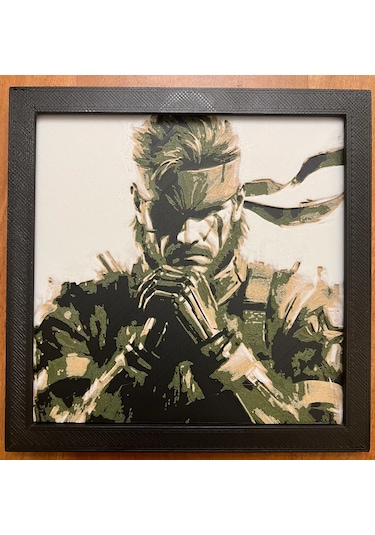 Metal Gear Big Boss 3d Baskı Tablo Çerceve