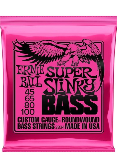 Ernie Ball 2834 Super Slinky Round Wound Bas Gitar Teli (45-100)