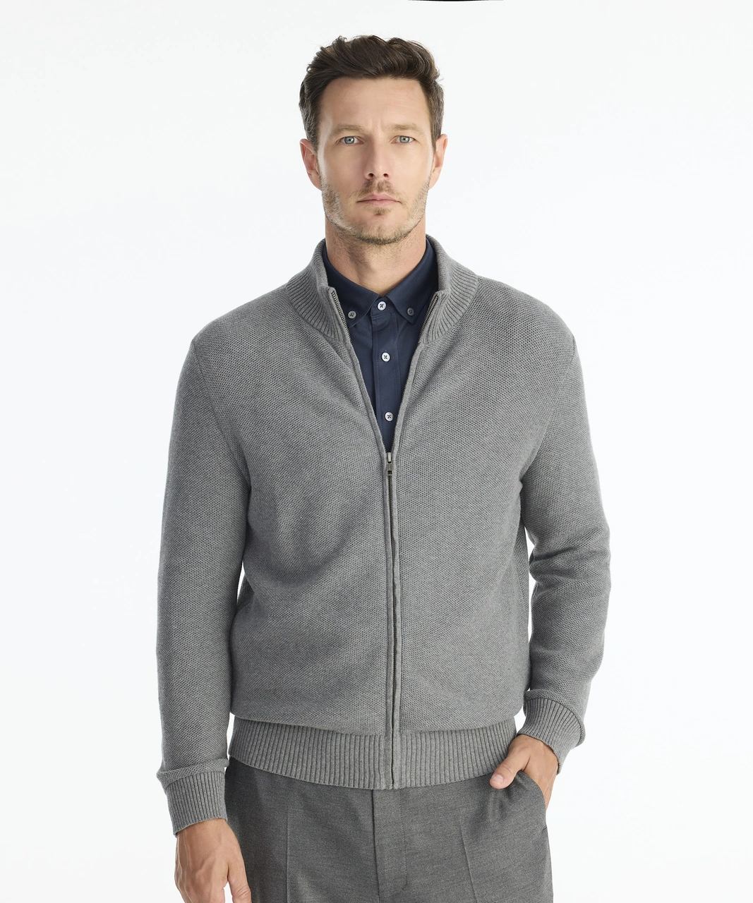 Yargıcı Regular Dik Yaka Uzun Kol Kazak 25ketr2030x 022 Gri
