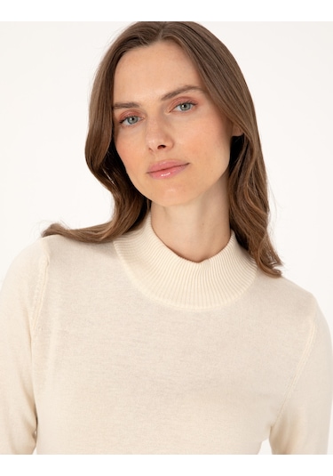 Pierre Cardin Kadın Ekru Kazak /triko 50315768-vr019 Ekru