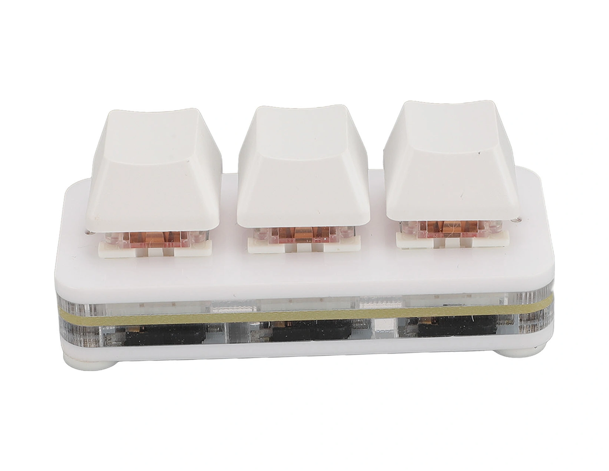 Vkemall 3 Tuşlu Programlanabilir Mekanik Kırmızı Switch Klavye - Usb Kablolu Rgb Işıklı, Osu Oyun Ve Ofis İçin, Mac/windows Uyumlu, Sıcak Değiştirilebilir, Taşınabilir Beyaz