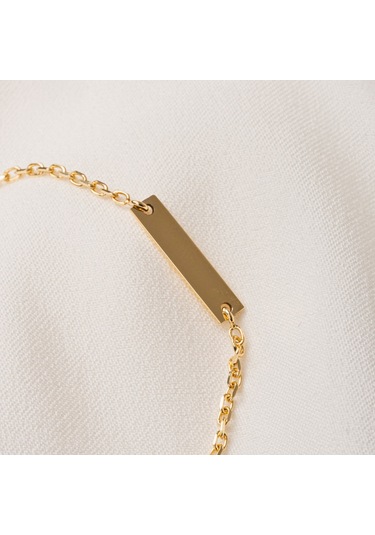 Gümüş Bileklik - Kişileştirelebilir Harf-isim Yazılabilir 3 Plaka 925 Ayar Gümüş Bileklik Gümüş