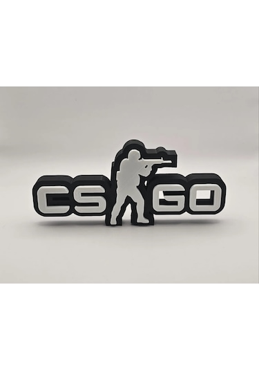 Csgo Yazılı 3d Dekoratif Obje 20cm Gamer Hediyelik Masaüstü D