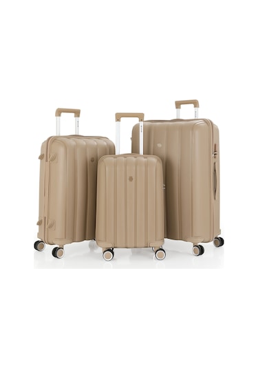 Mçs Üçlü Polipropilen Valiz Seti V305 S18y100033-set 00026 Şampanya