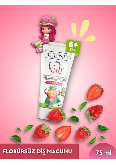 Aclind Dent Çocuklar İçin Florür İçermeyen Diş Macunu 75 ML