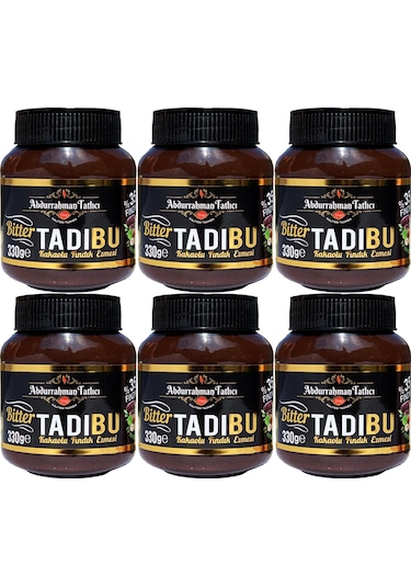 Abdurrahman Tatlıcı Tadıbu Bitter Kakaolu Fındık Ezmesi 6 x 330 G
