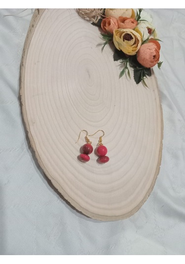 Modern Kırmızı Küpe Kırmızı