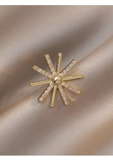 Olfil Broş-mini Kar Tanesi Yıldız Pırıltı Tarz Elegan 213791216 Altın Rengi