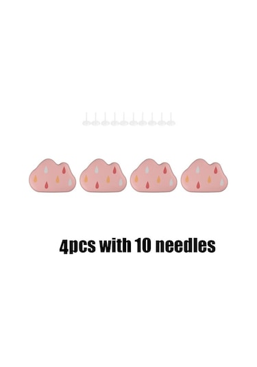 4 Adet Pembe-bulut Şekli Yatak Çarşafı Tutucular Kaymaz Raptiye Yorgan Klipleri Plastik İğneler İle Yeniden Kullanılabilir Yorgan Nevresim Pimleri