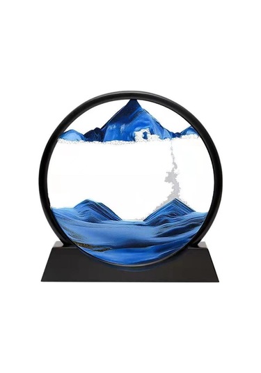 Yunboo Masaüstü Dekoratif 3d Kum Tablo - 360 Dönebilen Akıcı Sandık - Ofis Ve Ev İçin Zevkli Stres Atıcı