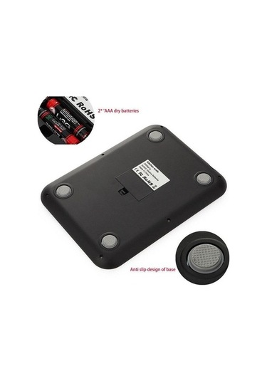 Ulzyvf Yiyecek Ve Terazisi Teraziler Tasarım Tartı Pişirme Paslanmaz Mutfak Kahve İçin Elektronik Dijital Dengesi Çelik Akıllı 10kg Lx Siyah Siyah