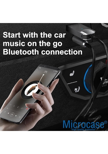 Microcase Al3533 USB - Bluetooth 5.0 - AUX 3.5 MM SeSAdaptörü Siyah