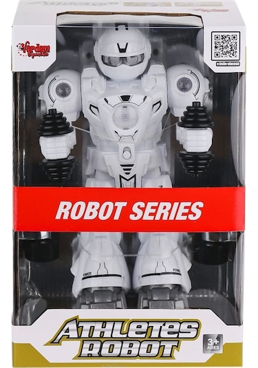 Df-6026 Işıklı Ve Müzikli Hareketli Atletik Sporcu Robot -vardem Oyuncak