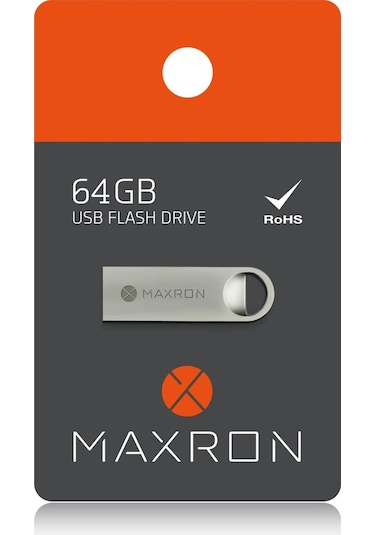 Maxron 64 GB USB 2.0 Metal Flash Bellek
