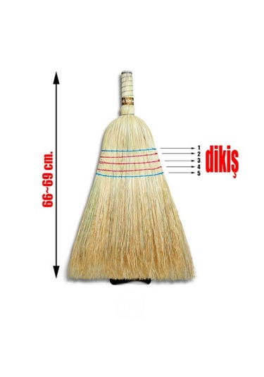 Anadolu Çalı Ot Yürütme El Süpürgesi 5 Dikişli 1. Kalite