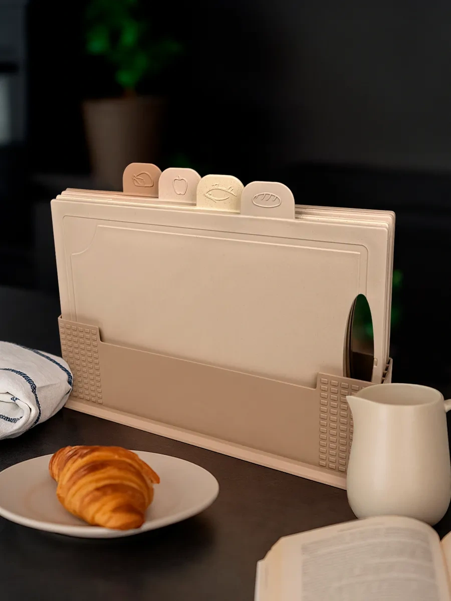 Gred Dayanaklı Kesme Tahtası Seti 283886699 Bej