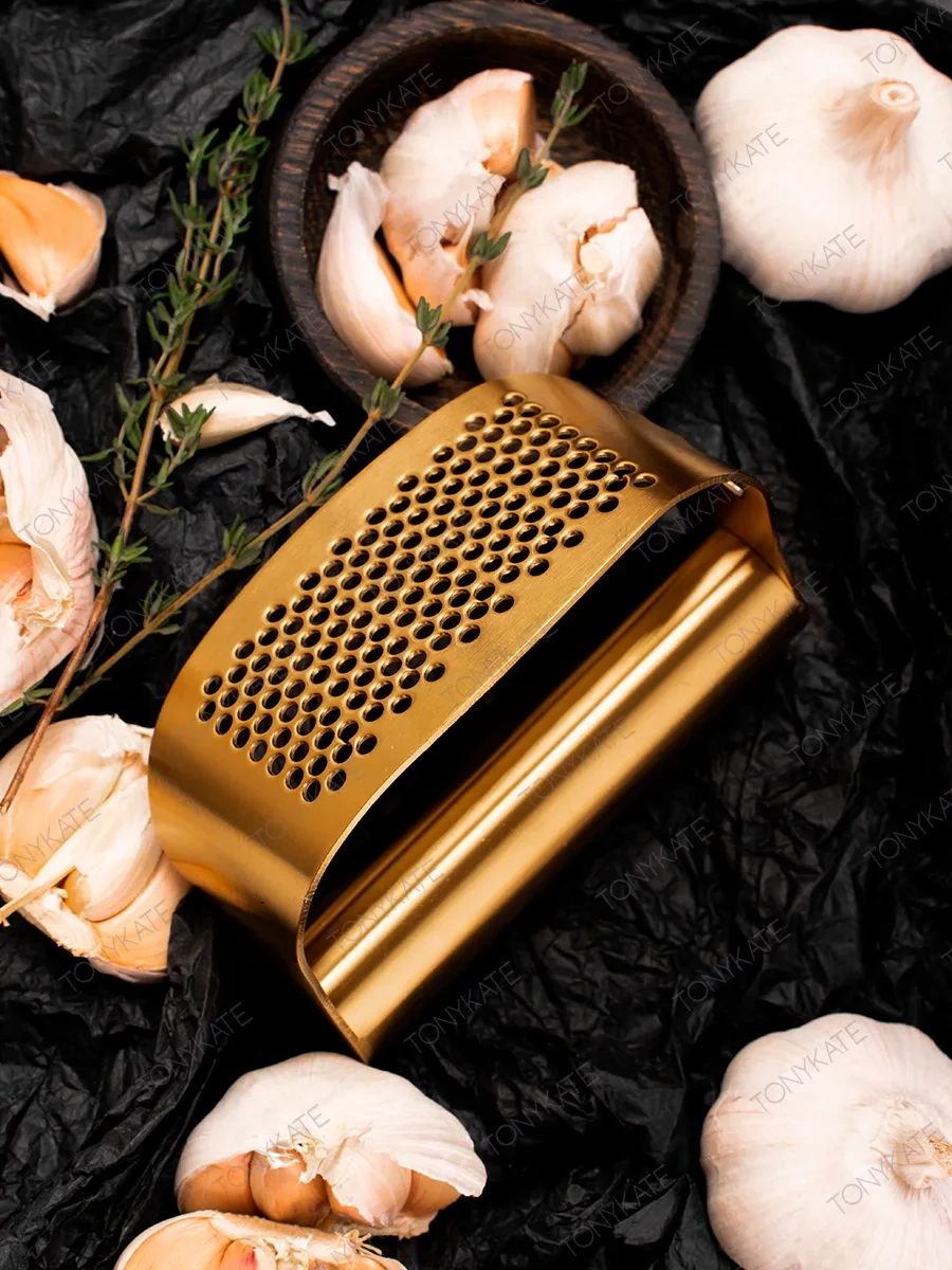 Tonykate Home Metal El Tipi Sarımsak Presi 361728995 Altın Rengi