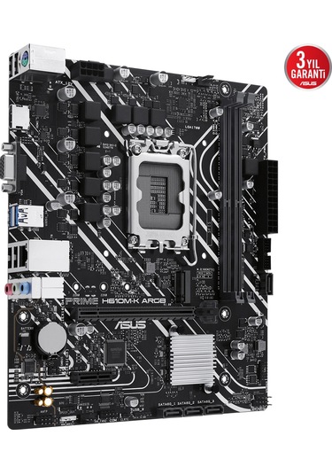 Asus Prıme H610m-k Argb Ddr5 5600mhz M.2 Hdmı Vga Matx 1700p