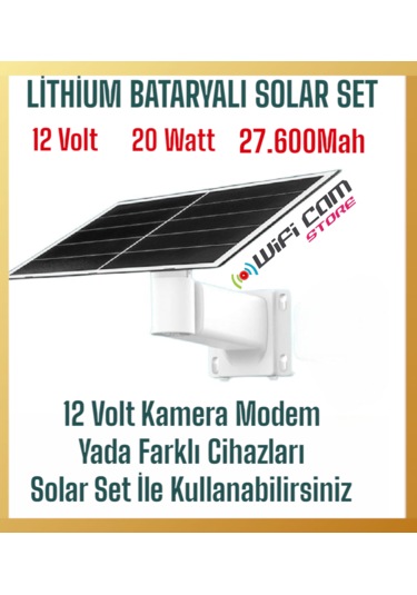 Bataryalı Güneş Panel Seti 20 Watt Panel-27.600 Mah Batarya