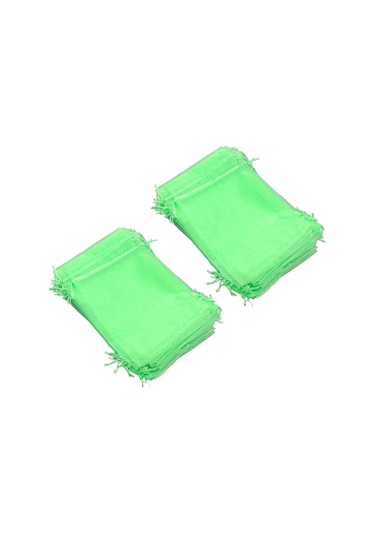 Folinda 100 Adet Yeşil Meyve Koruma Çantası 15x20cm - Tekrarlı Kullanım, Solunumlu, Işık Geçirgen, Kemerli - Kuş Ve Böcekten Koruma
