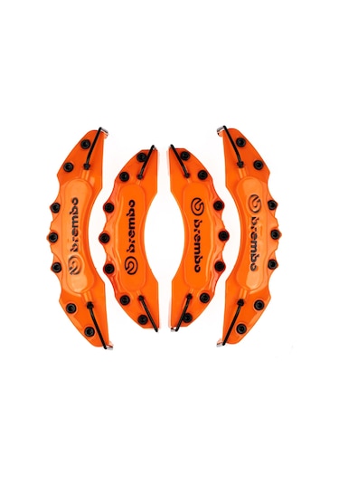 Turuncu Brembo 4'lü Kaliper Seti Kabartmalı