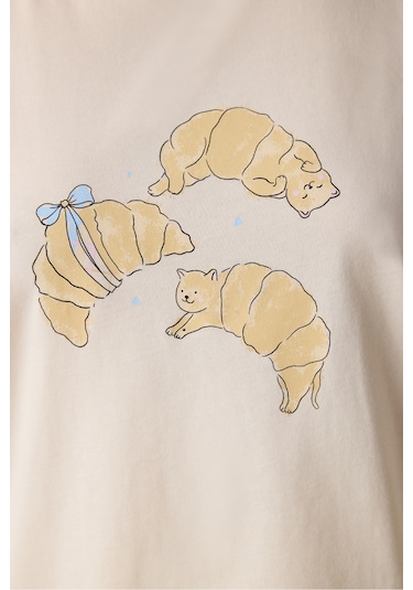 Penti Cuteness Pantolon Krem Pijama Takımı M
