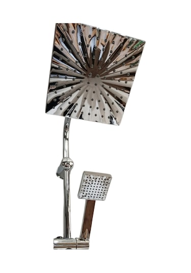 Rudi Armatür Krom Kristal Pirinç Malzeme Robot Duş Seti Gri