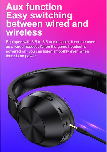 Xindoker Bluetooth Kulaklık, Fm, Tf Kart Ve 3.5mm Kablolu 4 Ü 1 Arada, 300mah Pil, Derin Bas, Gürültü Önleme, Oyun Ve Müzik İçin