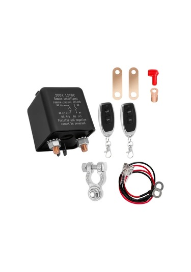 Xuweiwei 12v 200a Uzaktan Akü Kesme Anahtarı 2 Kumanda Ağır Hizmet Tipi Sku 200a 12vdc Araç Hırsızlığına Karşı