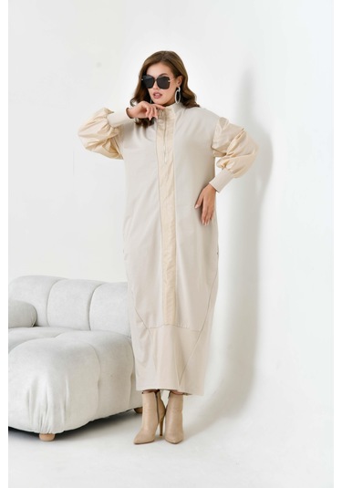 Ftz Kadın İki İp Elbise Beige 30950 Beige