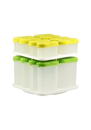 Tupperware Yeşil Baharatlık Standlı Sarı - Yeşil