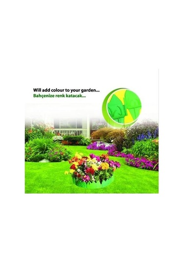 8 X 16 Paket Dekoratif Bahçe Çiti Uzunluk 21.76 Cm Yeşil