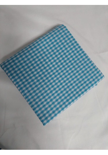 Kareli Desen Pötikareli Masa Örtüsü Turkuaz