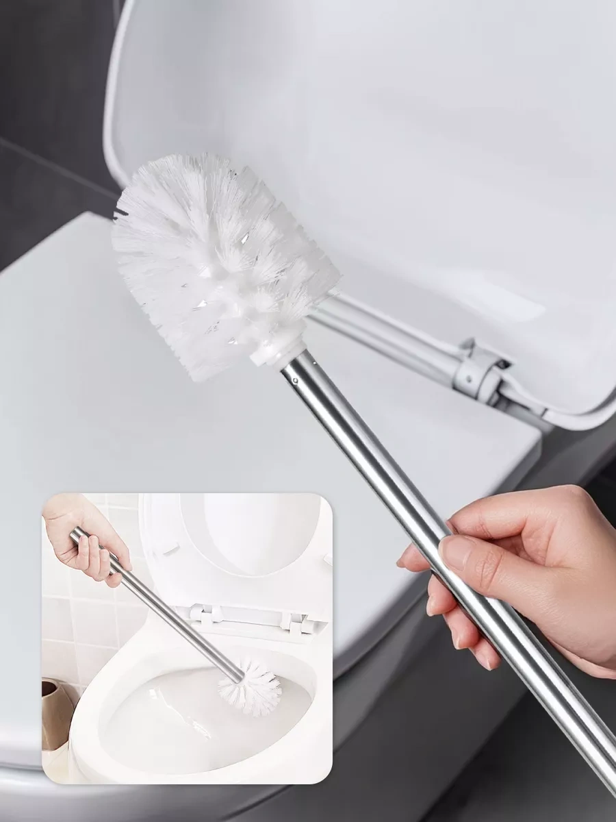 Fora Beyaz Tuvalet Fırçası, Şişesiz Tuvalet Fırçası 11004574 Krom