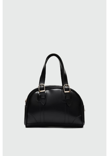 Shule Bags Peggy Oval Çapraz Çanta Siyah Siyah