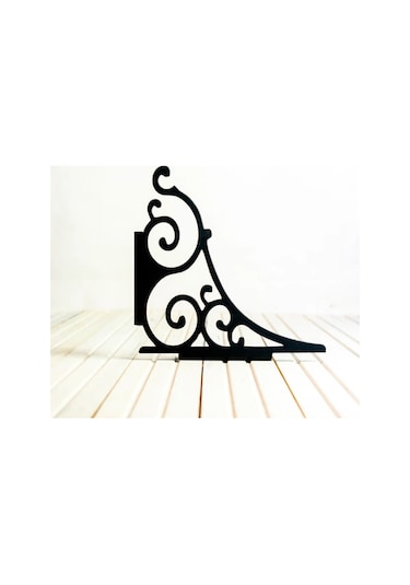 Metal Raf Ayağı 2'li Set / Çiçeklik / Kitaplık / Siyah Renkli